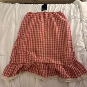 Brandy autumn plaid midi skirt